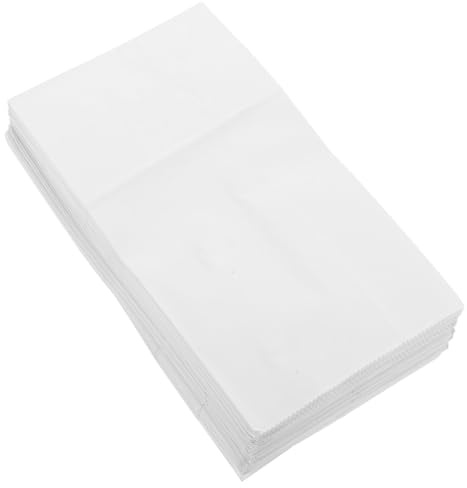 TOPPERFUN 50stücke Papiertüten Weiß für Kekse Brot Snacks Süßigkeiten Verpacken Gastgeschenke Lunchtüten Papierbeutel