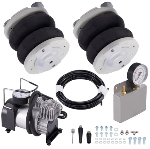 Amortisseurs Kit D'assistance Sac À Soufflet Suspension Pneumatique avec Compresseur Camping-Car pour Citroen pour Jumper 1994-2023 Suspension Pneumatique