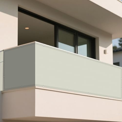 Tenda a Vela Ombreggiante 4 x 8 m Protezione UV 98% Tenda Parasole Esterno Vela Ombreggiante Protezione Raggi UV Balcone, La Terrazza e Il Giardino, Beige