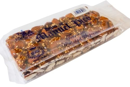 Hijos de Manuel Picó - Turrón Terronico Artesano 200 g – Almendra Marcona, Miel de Azahar y Sésamo – Turrón Crujiente fabricado en Jijona - Edición Limitada - Producto Gourmet