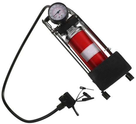 BESPORTBLE Tire Inflator Foot Pump for Car Motorcycle Bicycle Tires with Pressure Gauge and Anti-Skid Pedal High Pressure Inflator for Vehicle Air Pump