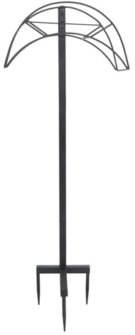 SHINEOFI Soporte de Manguera para Exterior Desmontable Organizador Metálico Resistente para Jardín Césped y Patio Fácil de Montar y Transportar Color Negro