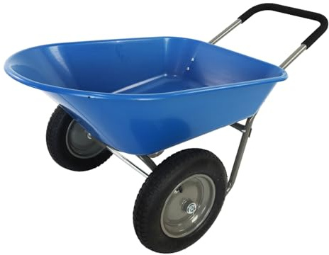 Wheel Barrow Two Wheeled Trolley for Blue Garden 15 Inch Pneumatic Wheel WB189BL
