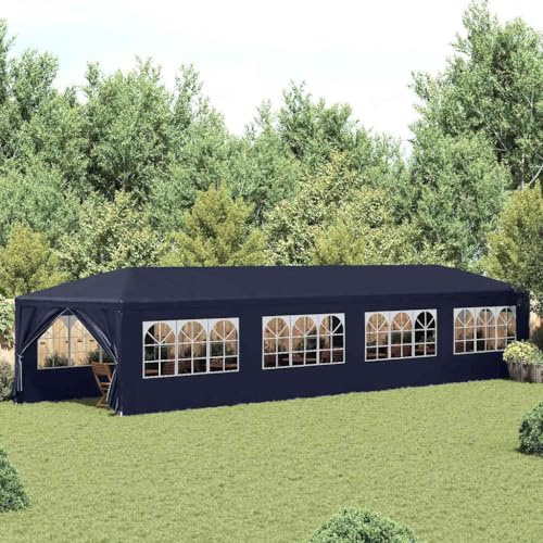 Nqyjm Tonnelle de Jardin Extérieur Chapiteau de Jardin 3x12 m Bleu, Pavillon Tente de Réception pour Mariage, Fêtes, Camping, événements Commerciaux