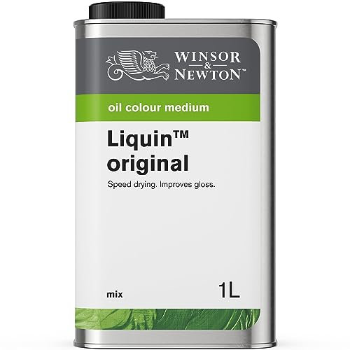 Winsor & Newton 3053751 Ölmalmittel, Liquin Original, 1 L Flasche, flüssiges Malmittel auf Alkydbasis, halbiert die Trocknungszeit von Ölfarben, steigert die Transparenz, schützt vor Vergilbung