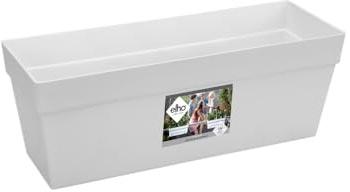 Elho Loft Urban Trough 50 - Jardinera por Balcón Exterior - Ø 49.3 x H 18.0 cm - White