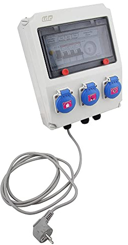 EDENEA - Coffret Electrique Piscine sur Prises - Pompe Filtration+Robot Piscine+Projecteur LED - Protection 30mA - Horloge - Idéal pour Piscine Hors Sol