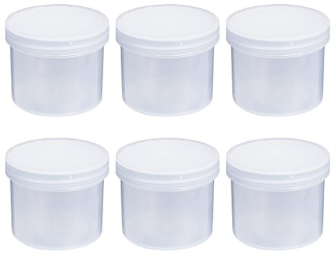 rosenice 6Er Set 250Ml Weithals Vorratsbehälter Aus Bpa-Freiem Kunststoff Mit Schraubdeckel Halbtransparent Aufbewahrungsgläser Für Küche Diy Und Haushalt