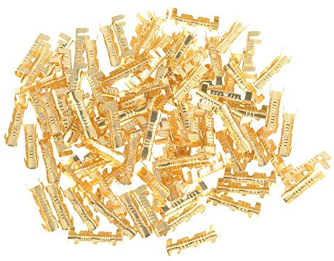Terminales para crimpado de latón 100 unidades conectores eléctricos para cable de 0,5 a 1,5 mm²