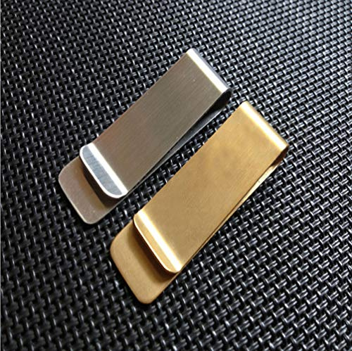 Egurs Geldscheinklammer Edelstahl,Geldscheinklammer für Damen und Herren-Money Clip Goldklammer (Gold + Silber)