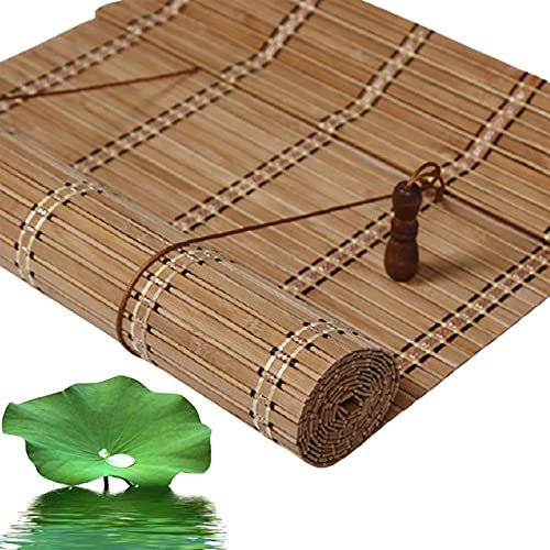 JXQ Natürliche Bambus Rollen Fenster blind, Retro Bambus Rollo blind, handwhoven atmungsaktives Fenster Blinde Sonnenschutz mit Zubehör, Schutzschutz, Breite 45 cm-140cm (Size : W60xH140cm/24x55in)