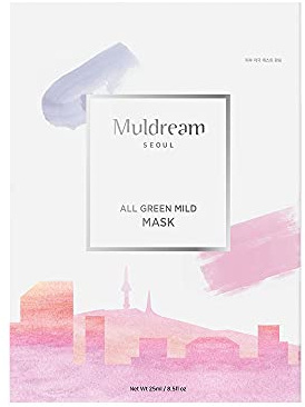 Muldream Vegan Green Milde All In One Peel-Off Maske - Hydration für Beruhigende Haut Anti Aging - 10 Blatt