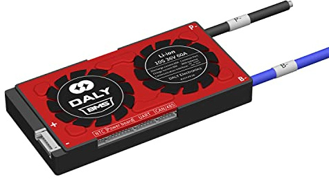 DALY Programmierbares konfigurierbares intelligentes BMS 10S 36V 60A Li-Ion-Batterieschutzplatine mit Ausgleichsleitungen UART RS485 CAN-Kommunikation Batterieschutzmodul BMS für 18650 Batteriepack36V
