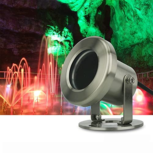 LGJEGD LED Unterwasserleuchten 6W, IP68 Wasserdicht Edelstahl DC 24v Garten Teich Dekor 304 Unterwasser Teich Licht (Color : White, Size : 24v)