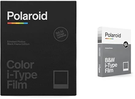 Polaroid Film N&B pour I-Type - 6001 & Film Couleur pour i-Type - Noir Frame Edition - 6019