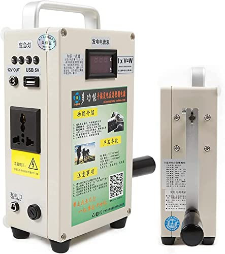 Generador de manivela con conector USB de 65 Wh, 150 W, generador de manivela USB para teléfono móvil, ordenador de emergencia, manivela portátil, unidad de energía de emergencia, manivela con enchufe