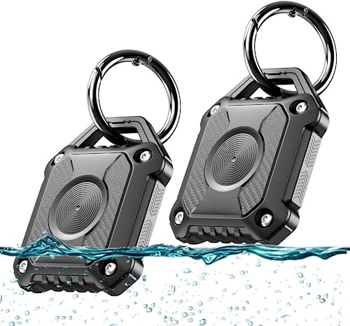 ONEONTA 2 PACK Air Tag Holder, IP68 Waterproof Air Tag Keyring,Hard TPU Air Tags case, 360°Full Protection, Air Tag. Holder with Key Ring For Apple Air Tag gps tracker devices