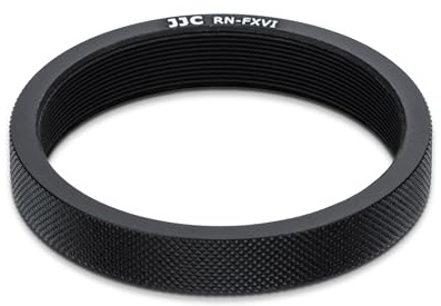 JJC Kamera-Objektiv-Filter-Adapterring für Fujifilm X100VI X100V X100F X100T X100S X100 X70 Kamera, unterstützt 49-mm-Filter und Original FLCP-49-Objektivdeckel, ersetzt Fujifilm AR-X100, Schwarz