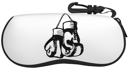 CZZYH Tragbares weiches Brillenetui mit Reißverschluss, einfache Boxhandschuhe, Brillenetui für Damen und Herren, 17cm x 8cm