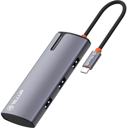 Tellur Hub USB-C, PD 3.0 100 W, HDMI, 3 Puertos USB 3.0