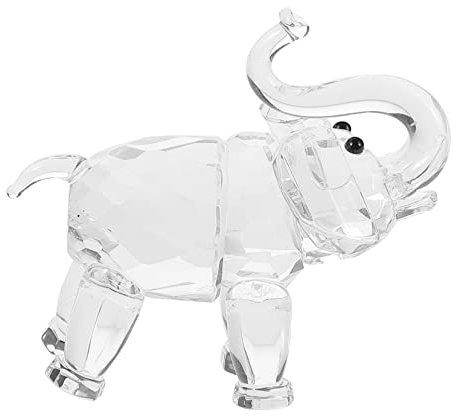 ORFOFE Glastierfigur Elefant Dekoration Elefant Statue Tischdeko Heimdekoration Schreibtischornament Figur