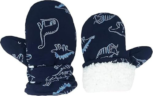 Gants d'hiver Enfants, Gants de ski enfants, Moufles enfants coupe-vent chaud, doublure laine imperméable Gants pour 2~4 ans garçons filles, 16 x 9 x 2 cm (Bleu)