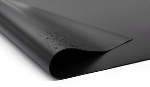 ANKO PLANEN PVC Teichfolie schwarz - robuste Flexible Teichplane - UV- & frostbeständig, wurzelfest - Sicher für Fische und Pflanzen - Made in EU (Schwarz 1,0mm, 2,0m x 2,0m)