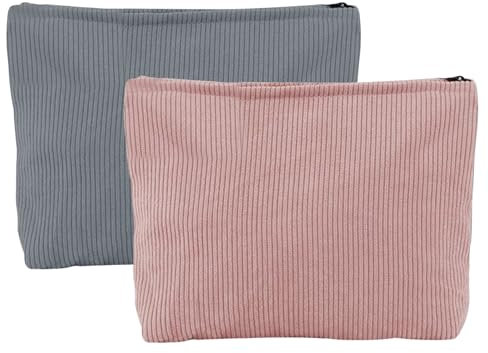 Loovisse 2 Pezzi Bustina Portatutto Donna,Bustina Portatutto Donna Pochette,Trousse donna,Porta Trucchi da Borsa,Beauty Case per Cosmetici, Articoli da Toeletta, Cura Della Pelle