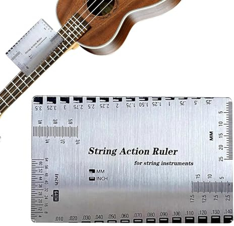 Guitar String Heighing Gauge, String Action Gauge Gitarren -Setup | Multifunktionaler Präzisionsaktion, Bass-Setup-Zubehör für Banjo