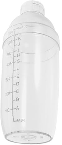 OKUMEYR Data [ Shaker Per Cocktail in Plastica Trasparente 700 Ml, Bicchiere Per Preparare Cocktail Sigillatura Ermetica, Miscelatore Per Tè Al Latte Per Uso Casa e Bar