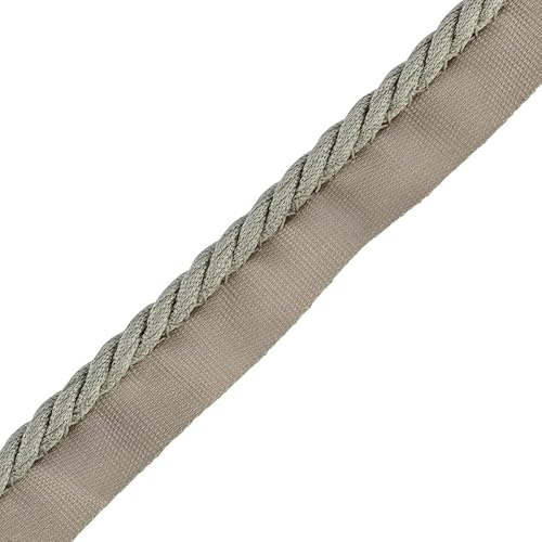 Flange Cord - 19mm Cotton Piping for Sewing, Cushions, Upholstery Ribbon Flanged Trim Cushion Sewing Thread Plait Furnishing Cushions (Water Green, 5)