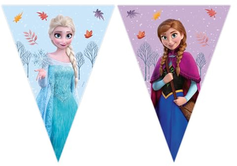 Frozen Idyllic Wonder FSC Paper Triangle Flag Banner (9 Flags) 1ct