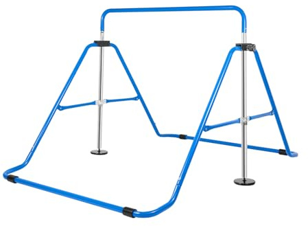 Gymnastikstång för barn med justerbara höjder och gymnastik, 150 kg lastkapacitet, 3–6 år barn, gymnastikräcke, gymnastik, räckstång, 5 höjdnivåer, för barnhemträning