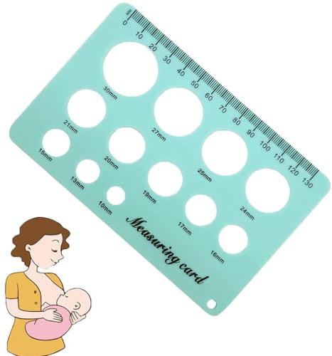 Breast Pump Size Measuring Card – Silicone Nipple Gauge Tool, Flange Measurement Ruler, Nursing Indicator, Breastfeeding Equipment Sizer, Postpartum Care Aid, Milk Expression Support Tool | High
