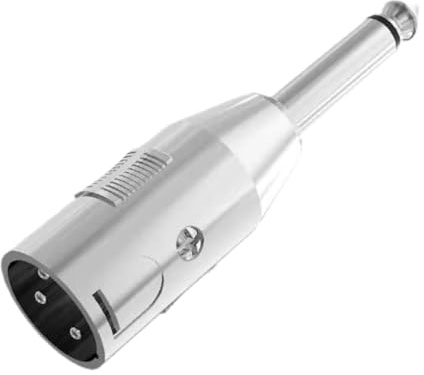 predolo Mikrofonadapter XLR zu 6.5mm Adapter Konverter Stecker Audio Gender Changer Metall PP Material für Musiker Studio Auftritte, Male