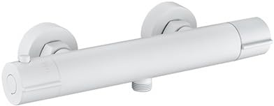 Edouard Rousseau - Mitigeur Thermostatique Douche AKILA - Corps Froid - Sécurité 38 °C - Débit 9,5 L/min - 7 Finitions Disponibles (Blanc Mat)