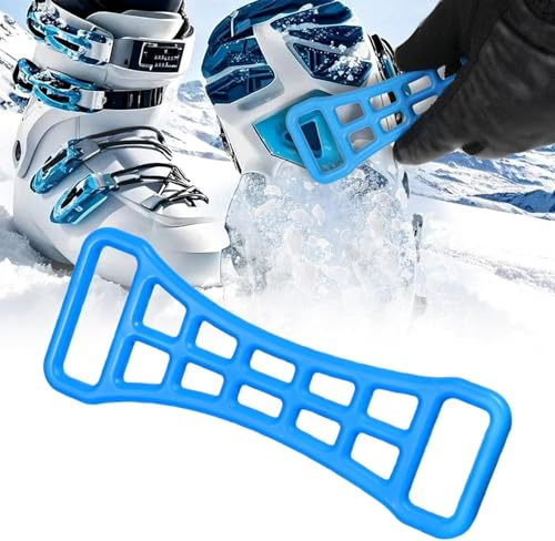 Lot de 2 outils d'assistance pour boucle de chaussure de ski, outil de serrage multifonctionnel pour racler les semelles de bottes de glace, extension de clip de fixation portable pour les amateurs de