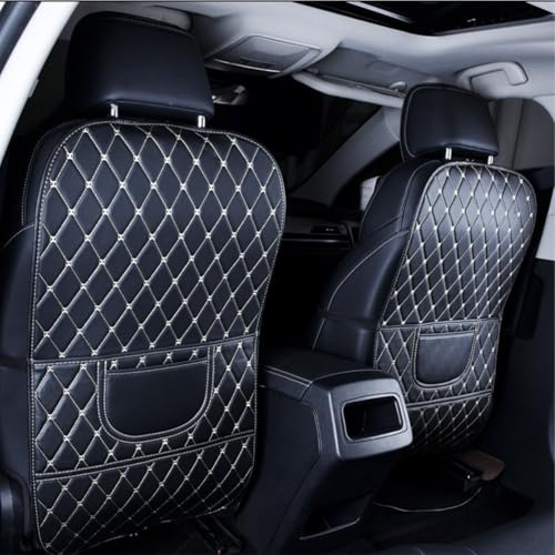 Woniyal 2 Pièce Protecteur de Dossier de Siège de Voiture pour Renault SYMBIOZ 2024-2026, Protections de Dossier de Siège en Cuir Protecteur Kick Mat Poussières