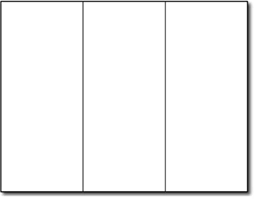White Tri-Fold Brochure Paper 8.5 x 11 65lb Cover(176gsm) - 250 Brochures