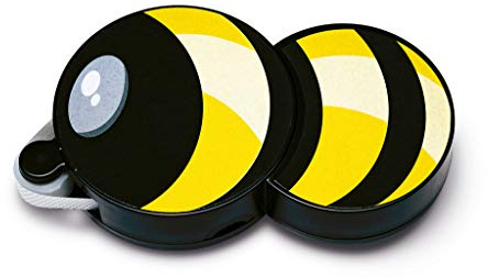 HERMA Kleberoller Ablösbar Non-Permanent Nachfüllbar, 15 m x 9 mm, Klebeband Roller für Fotoalbum, Scrapbook, Fotobuch, Basteln, Schule & Büro, Klebebiene in Schwarz Gelb