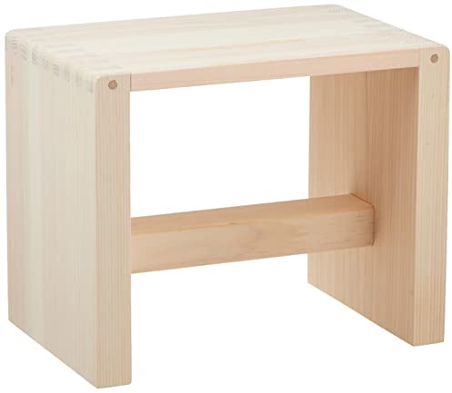Yamako Bath Chair, Natural, (W x D x H): Approx. 10.2 x 6.7 x 8.3 inches (