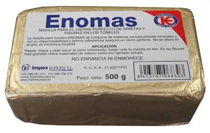 Masilla ENOMAS para el cierre perfecto de grietas y fisuras en los toneles de vino 0,5 Kg