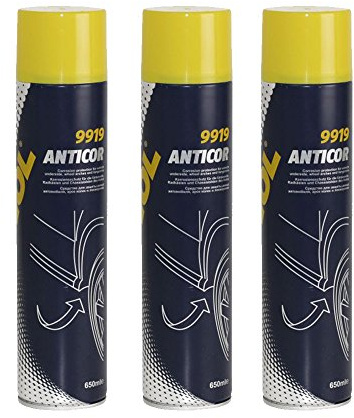 MANNOL 3 x 650ml 9919 Anticor Schwarz/Unterbodenschutz Bitumen Überlackierbar