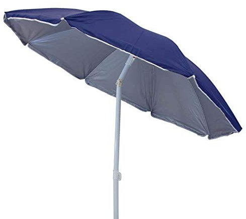 milani home - Ombrellone Spiaggia Nylon Protezione Uv Diametro 1,8 M Palo 0,32 M Per Campeggio Spiaggia Mare Piscina Giardino colore casuale