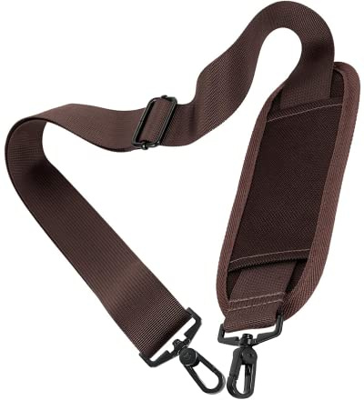 Taygeer Replacement Bag Strap, Universal Adjustable Shoulder Strap Belt with Hook Breathable Non-Slip Pad, Fit Luggage Canvas Tool Satchel Makeup Handbag Duffle Bag Briefcase, Brown