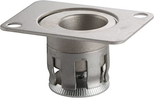 GU B-00280-20-0-8 BKS B00280 Ground Sleeve Slider Gate Bolt Bar Adjustable Floor Lock Stainless Steel, Silver