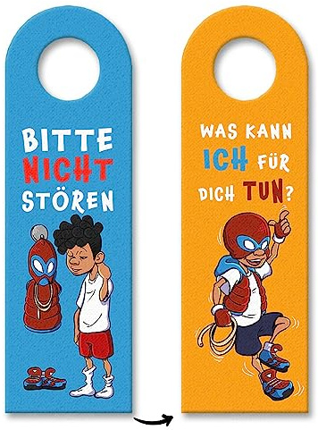 Cooler Spinnen Superheld Türhänger für kleine schwarzhaarige Superjungs Bitte nicht stören oder Was kann ich für dich tun steht auf dem Türschild im Superhelden Design ein super Geschenk