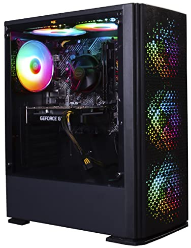 Veno Scorp Gaming PC Desktop Computer: I7-3770 3.4GHz,GTX 1650 4GB GPU,16GB DDR3 RAM,256GB NVME M.2 SSD,1TB HDD,500W PSU,Vortex 6 ARGB CASE,600Mbps WiFi,Windows 11
