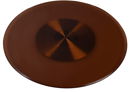 Plateau Tournant De Table Ronde Verre Trempé D'hôtel Verre Trempée Lazy Susan Turnet Verre Banquette Claire Grande Table De Table Plate De Cuisine Plate-crégransparent Plateau Rotatif, Marron (Size :