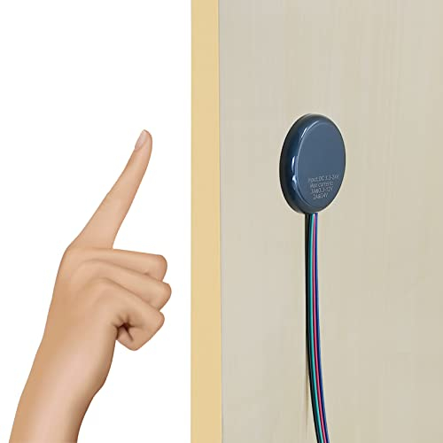 STBTECH 12V LED Touch Dimmer Switch Concealed, DC 3.7-24V 4A Touch Switch Sensor for Smart Home LED Light Strip, Penetrable Wooden, Stone,Glass etc, No Holes Required(Dark Gray)